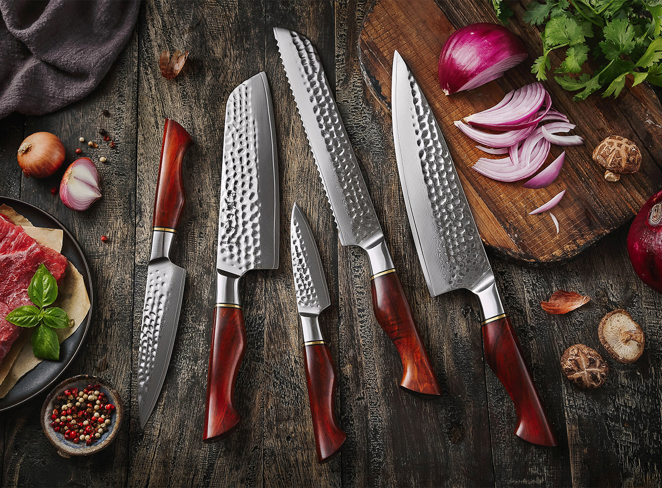 YARENH Professional Chef Knife Set - Kitchen Magnetic Knife Holder