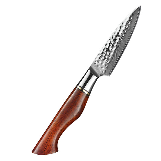 HEZHEN 3.5 Inch paring Knife 73 Layers Powder Steel Damascus Steel Natural Rosewood Handle Kitchen Accessories WIth Gift Box