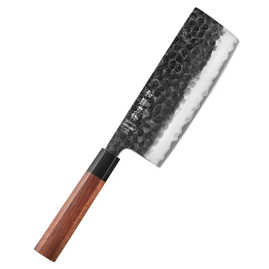 HEZHEN 6.8 Inches Nakiri Knife Three-layer Composite Steel Stainless Steel Rosewood Handle Kitchen Cooking Knives