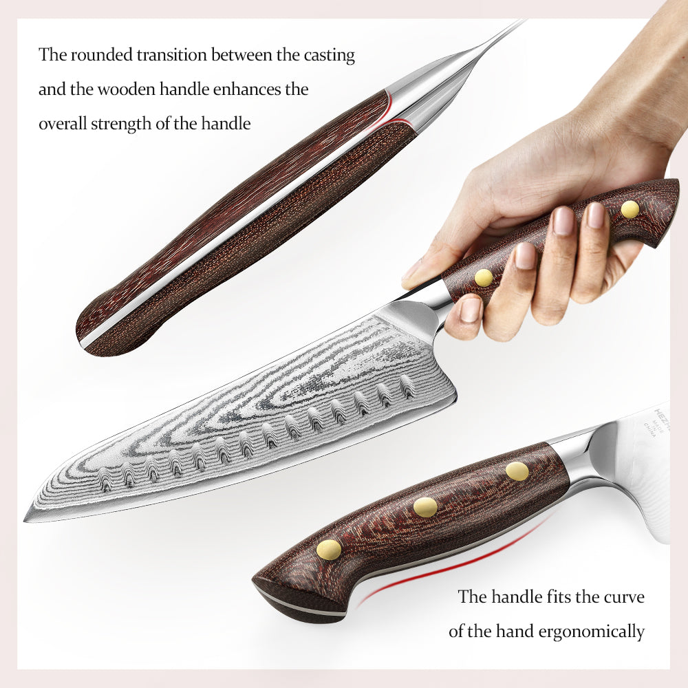 HEZHEN 8 Inches Gyuto Chef Knife, Japanese Chef Knife, Micarta Handle