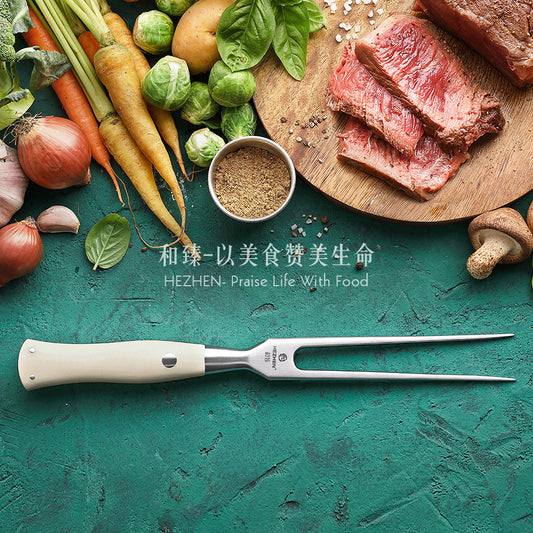 HEZHEN 6 inches Carving Fork Elegant Hammer Series