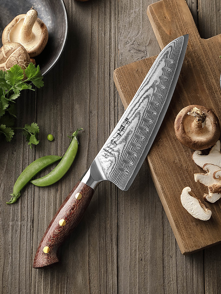 HEZHEN 8 Inches Gyuto Chef Knife, Japanese Chef Knife, Micarta Handle