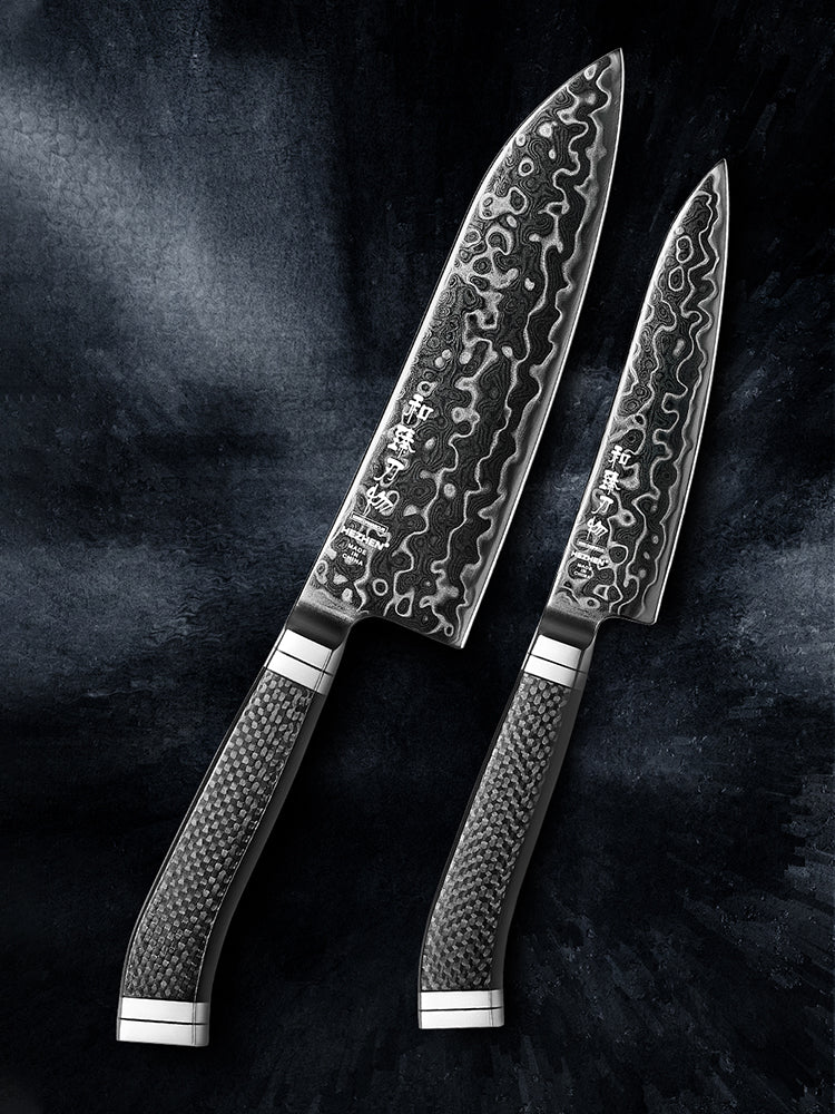 HEZHEN ZhiZhen Series 2PCS Knife Set,Professional Kitchen Knife Set,145-Layer M390 Damascus Steel