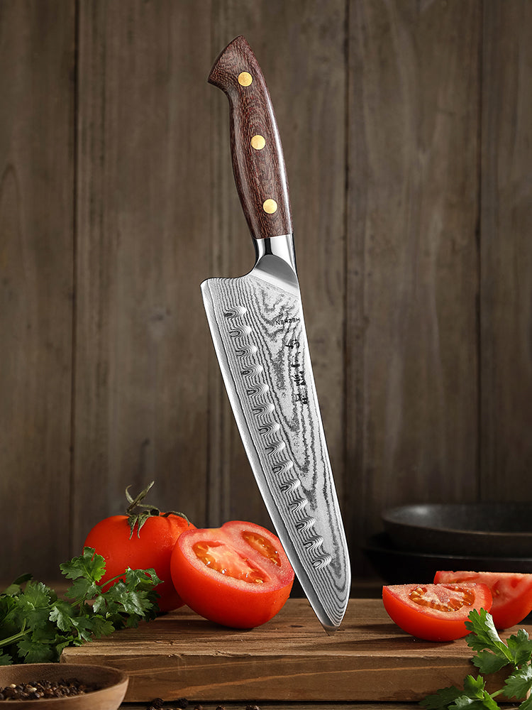 HEZHEN 8 Inches Gyuto Chef Knife, Japanese Chef Knife, Micarta Handle