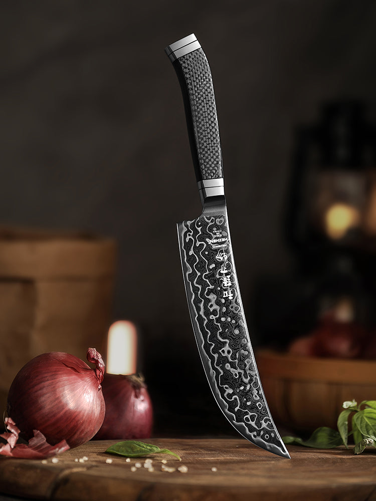 HEZHEN ZhiZhen Series Kitchen Knife,7.5"Viking Knife,Core Hardness 60±2HRC,Ideal for Gifting