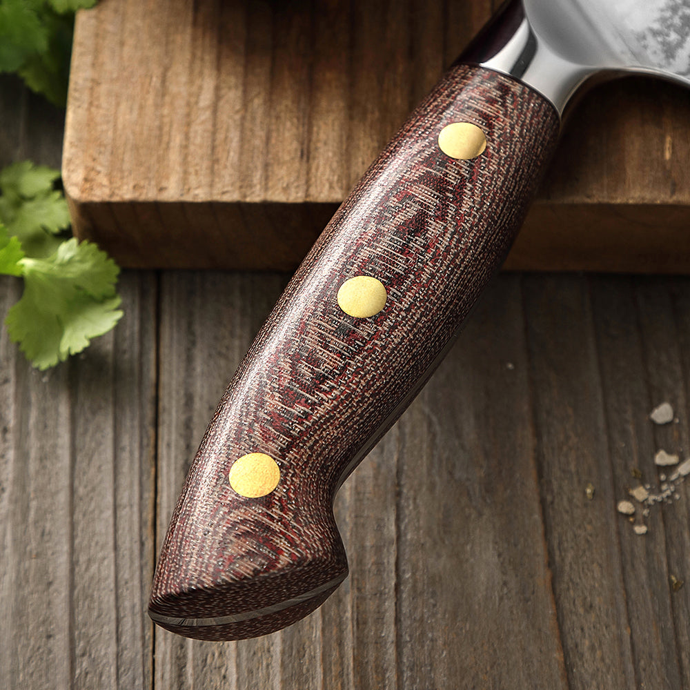 HEZHEN 8 Inches Gyuto Chef Knife, Japanese Chef Knife, Micarta Handle