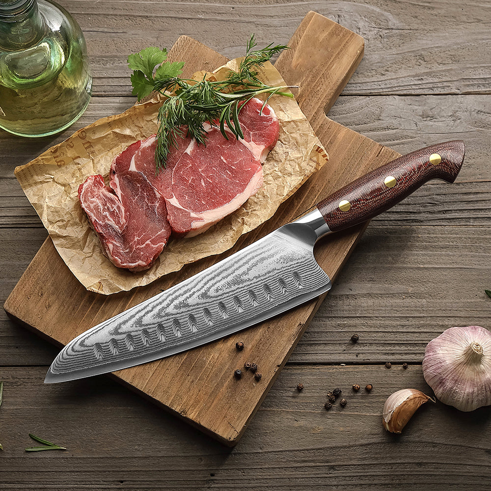 HEZHEN 8 Inches Gyuto Chef Knife, Japanese Chef Knife, Micarta Handle