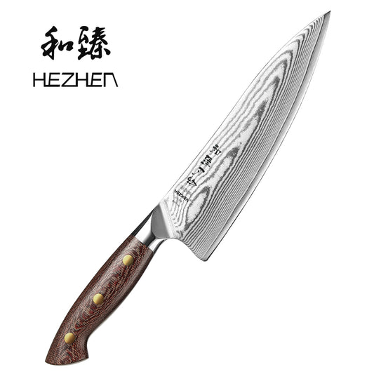 HEZHEN 8.2 Inches Damascus Chef Knife/Kitchen Knife/Cooking Knife