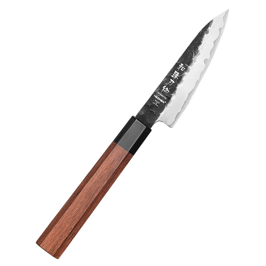 HEZHEN 4 Inches Paring Knife Stainless Steel Kitchen Cooking Knives Rosewood Handle With Gift Box Three-layer Composite Steel