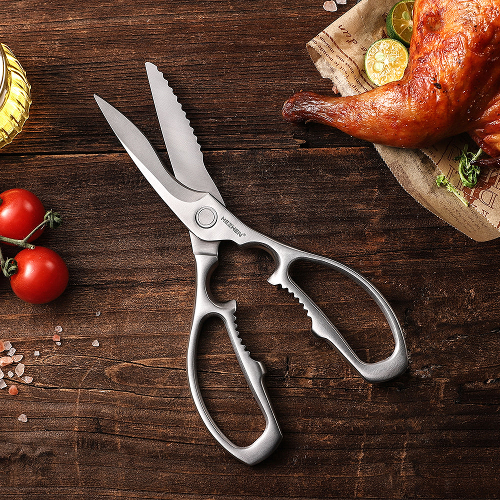 HEZHEN Kitchen Scissors Walnut Shears