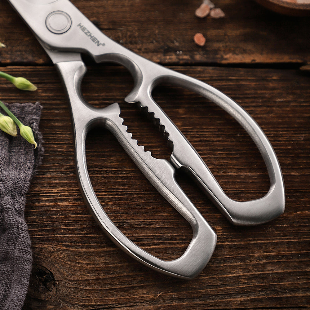 HEZHEN Kitchen Scissors Walnut Shears