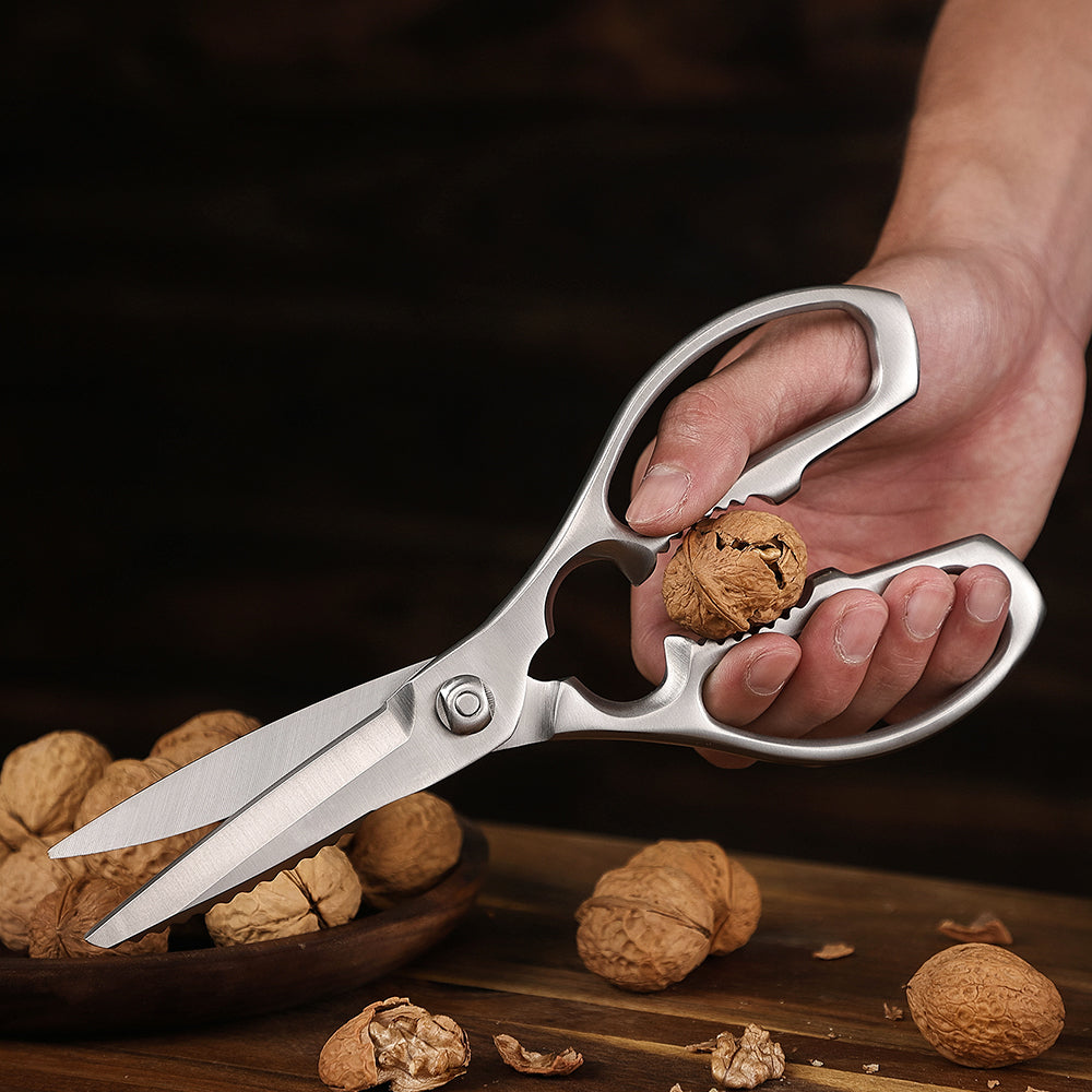 HEZHEN Kitchen Scissors Walnut Shears