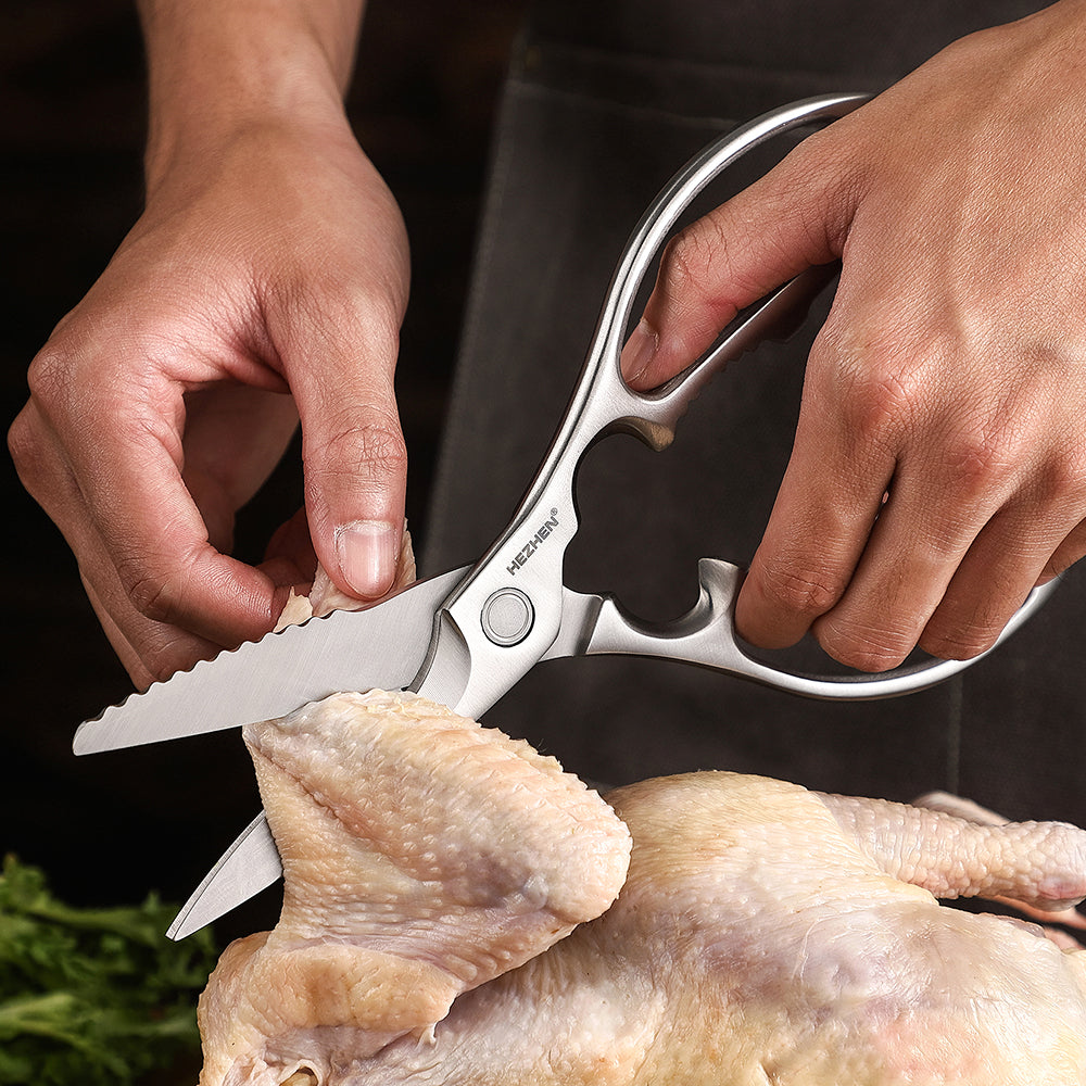 HEZHEN Kitchen Scissors Walnut Shears