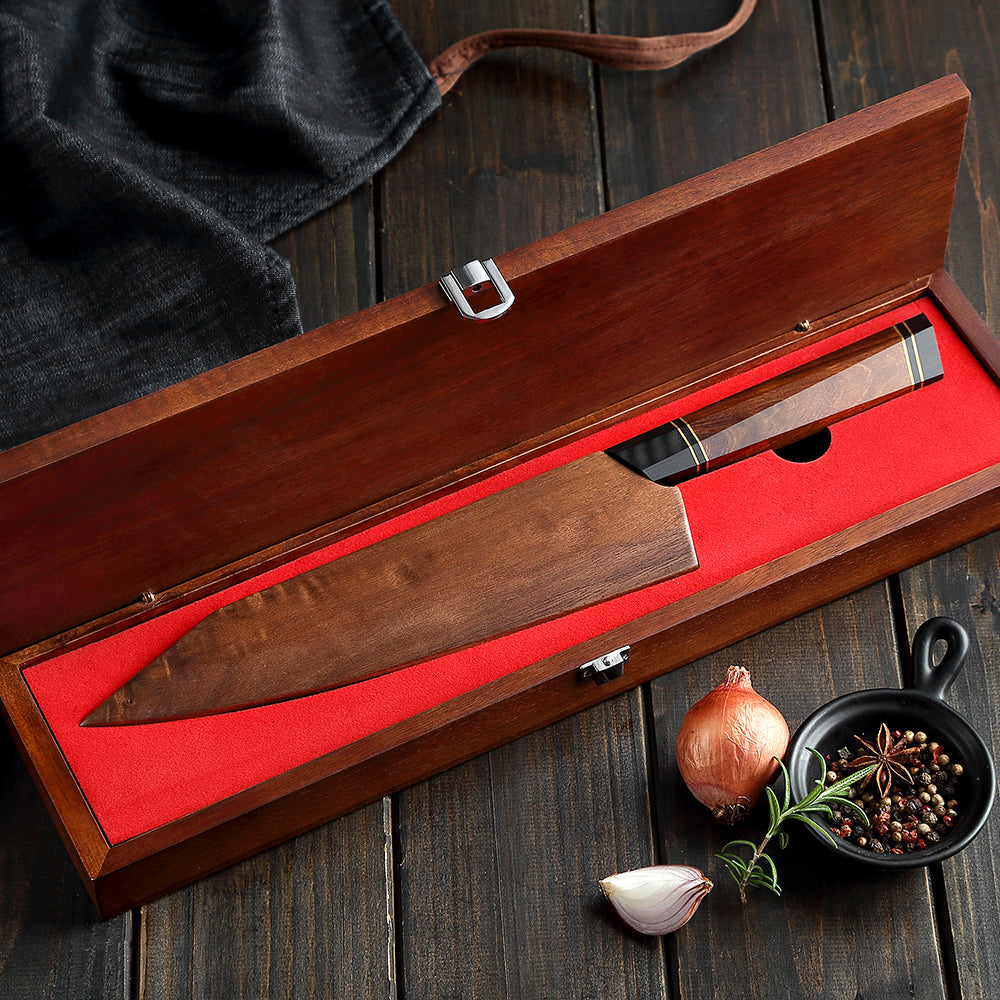 HEZHEN 8.5 Inches Chef Knife Professional 110 Layers Damascus Super Steel North America Iornwood Kitchen Cooking Knives