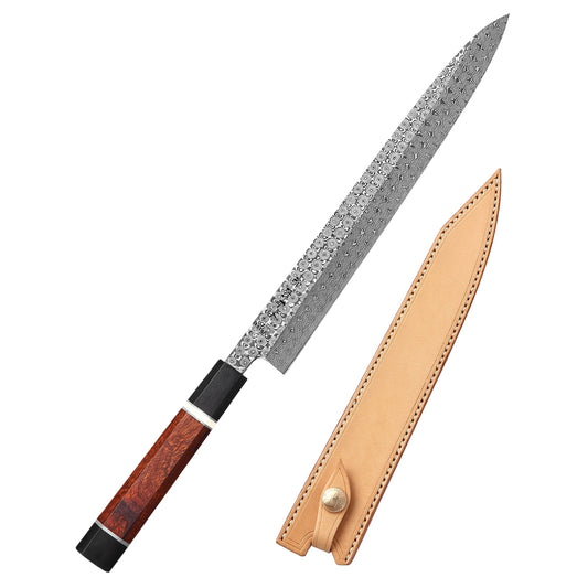 HEZHEN Retro Series 270mm Sashimi Knife Damascus Steel Sushi Japanese Filletting Kitchen Tool Sharp Salmon Cook Knives