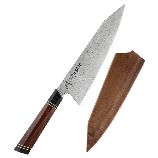 HEZHEN 8.5 Inches Chef Knife Professional 110 Layers Damascus Super Steel North America Iornwood Kitchen Cooking Knives