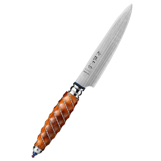 HEZHEN 5 Inches Utility Knife BÖHLER M390 Powder Steel Peeling Knife North America Desert Ironwood Handle Kitchen Knives