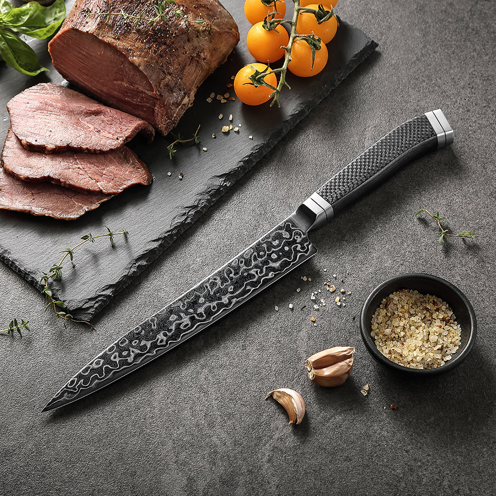 HEZHEN ZhiZhen Series 8.5"Carving Knife, 145-Layer Damascus Steel,Daily Meat & Vegetable Cutting