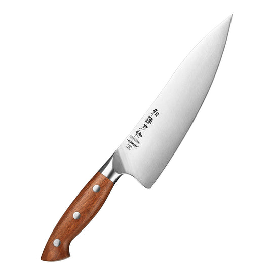 HEZHEN 8.3 Inches Chef Knife, German Steel Kitchen Knife,Red Wood Handle-Supreme Stainless Series