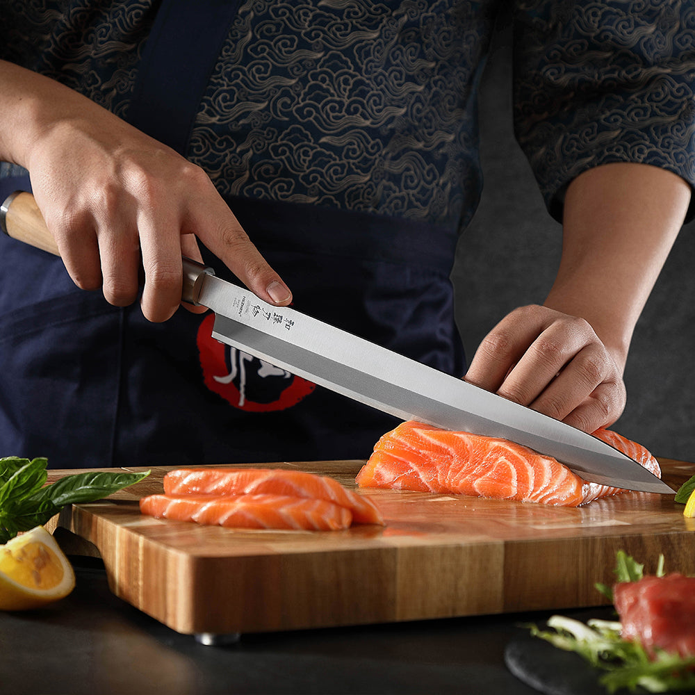 HEZHEN Premium 27cm Sashimi Knife X7Cr17MoV Forged Steel With Olive Wood Handle
