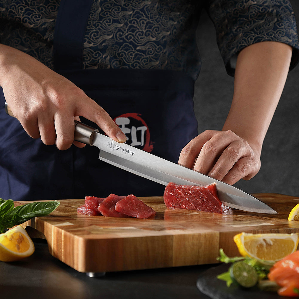 HEZHEN 24cm Japanese Sashimi Knife X7Cr17MoV Forged Steel  Ultra-Sharp for Sashimi & Precision Cutting