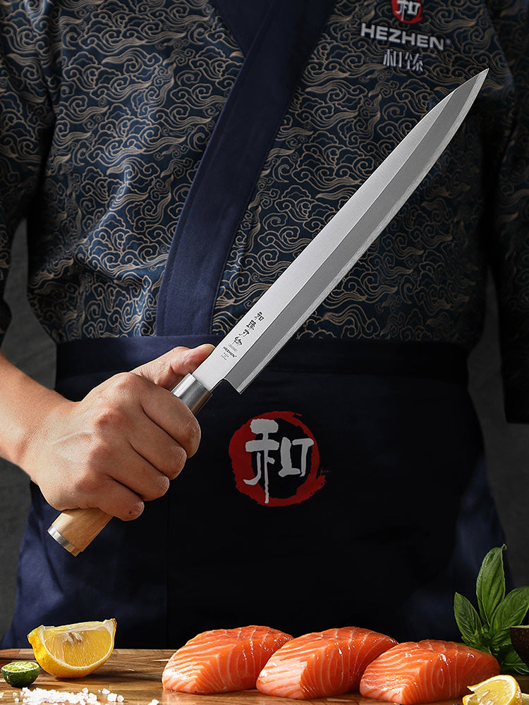 HEZHEN Premium 27cm Sashimi Knife X7Cr17MoV Forged Steel With Olive Wood Handle