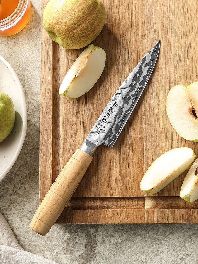 HEZHEN Multi‑Purpose 5.1 Inches Utility Knife 9‑Layer Damascus  – Compact & Sharp, Gifts & Personal Use