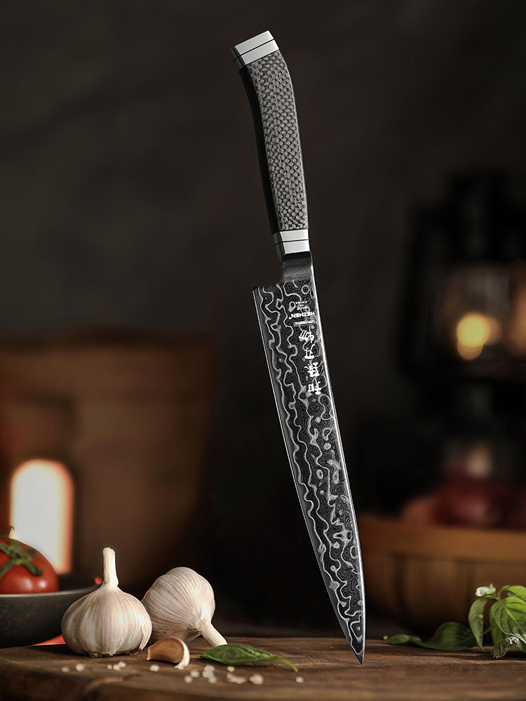HEZHEN ZhiZhen Series 8.5"Carving Knife, 145-Layer Damascus Steel,Daily Meat & Vegetable Cutting