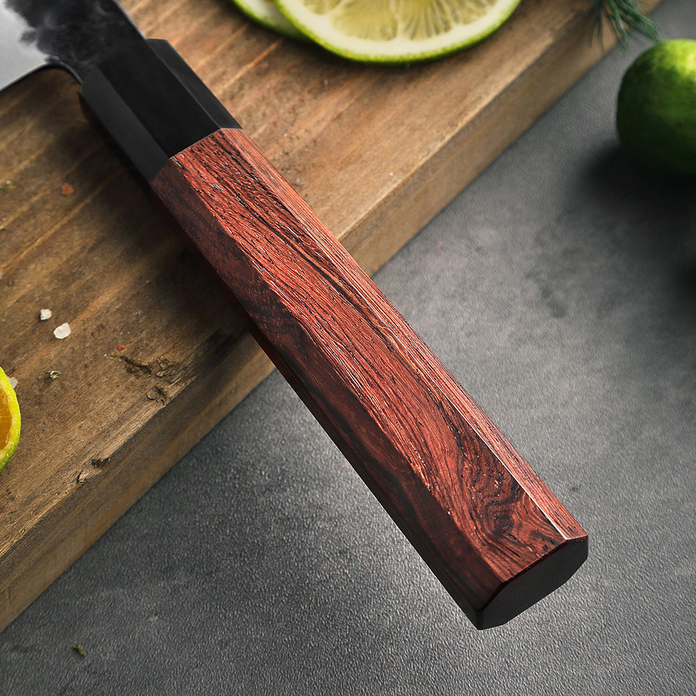 HEZHEN 4 Inches Paring Knife Stainless Steel Kitchen Cooking Knives Rosewood Handle With Gift Box Three-layer Composite Steel