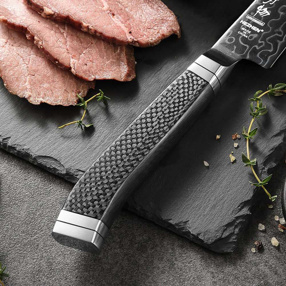 HEZHEN ZhiZhen Series 8.5"Carving Knife, 145-Layer Damascus Steel,Daily Meat & Vegetable Cutting