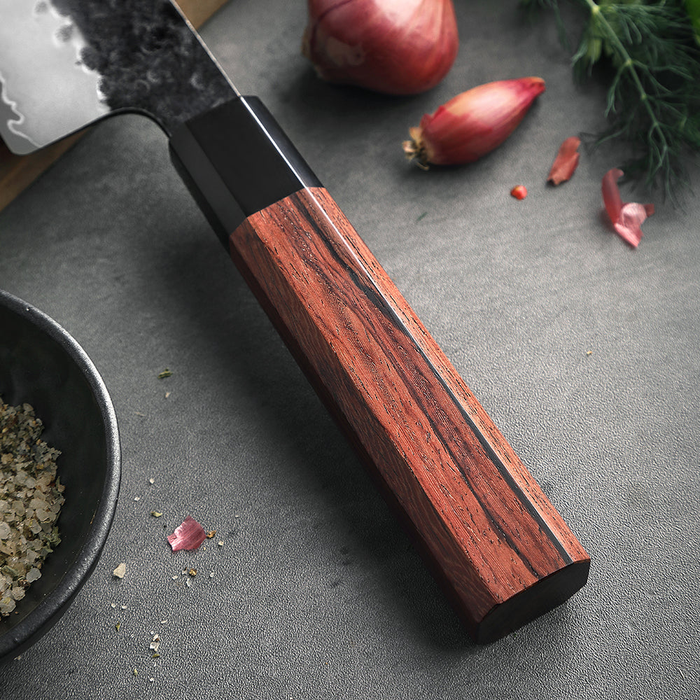 HEZHEN 3PCS Composite Steel Knife Set,10Cr15CoMoV Steel Core,Utility Santoku Chef Knife,Multi-purpose Kitchen Knife