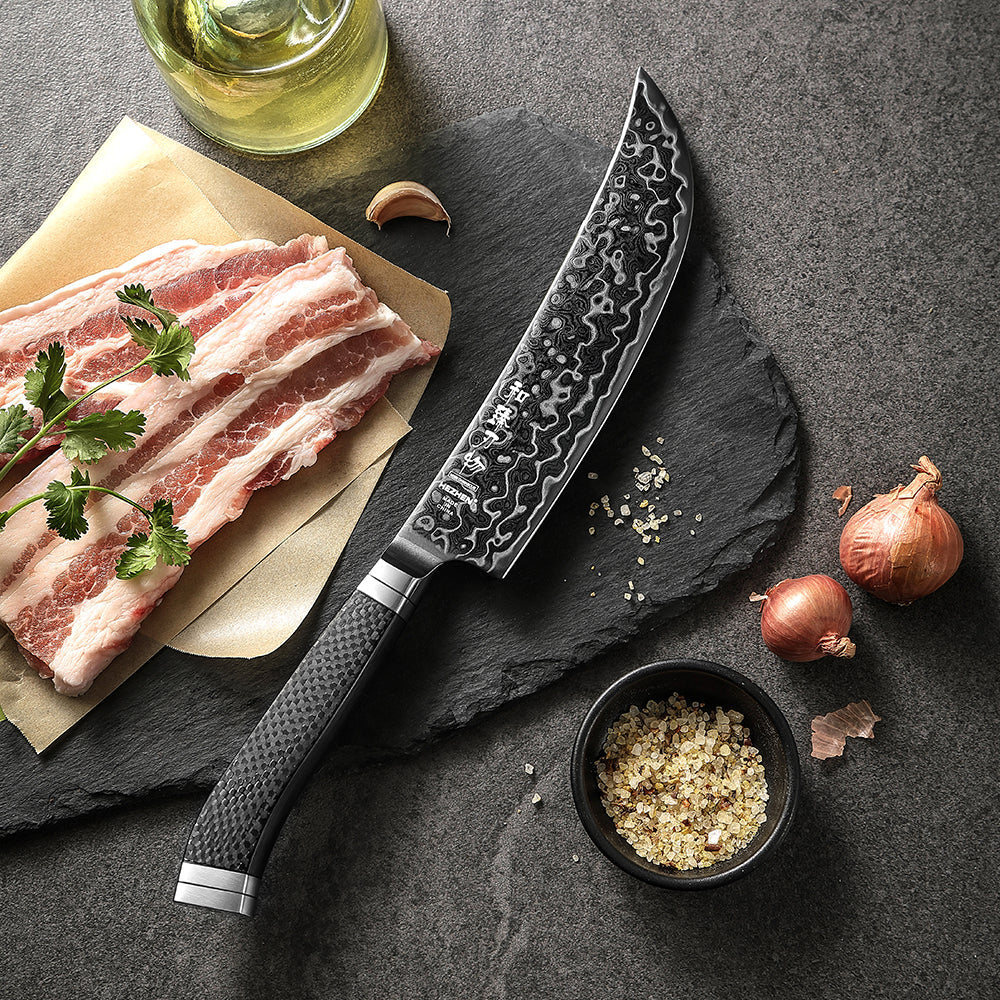 HEZHEN ZhiZhen Series Kitchen Knife,7.5"Viking Knife,Core Hardness 60±2HRC,Ideal for Gifting