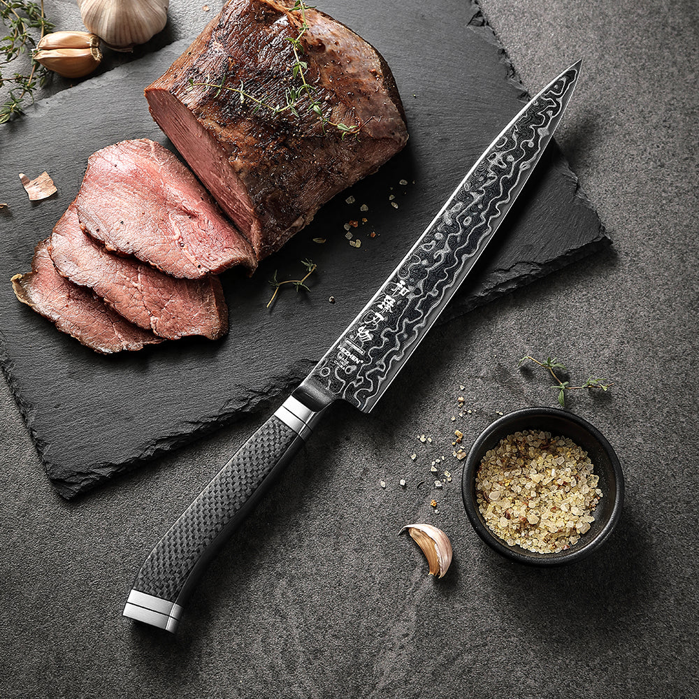 HEZHEN ZhiZhen Series 8.5"Carving Knife, 145-Layer Damascus Steel,Daily Meat & Vegetable Cutting