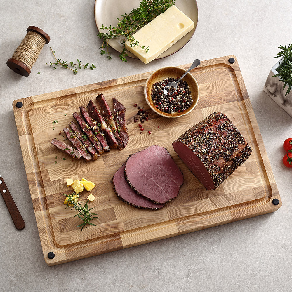 HEZHEN Ash Wood Cutting Board Handcrafted with Care Seamless Stitching Cut Vegetable&Fruit&Meat