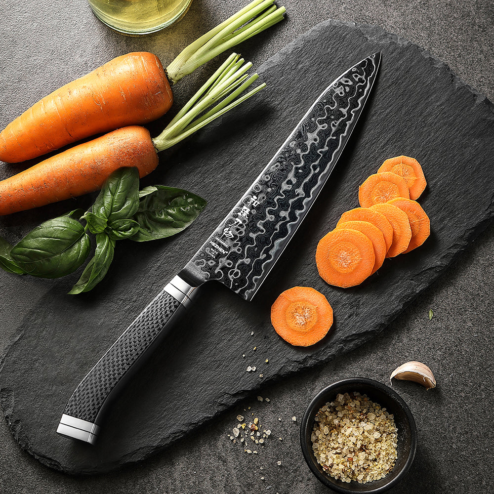 HEZHEN ZhiZhen Series BÖHLER M390 Powder Steel Chef Knife,New Craftsmanship,Pure Carbon Fiber Handle