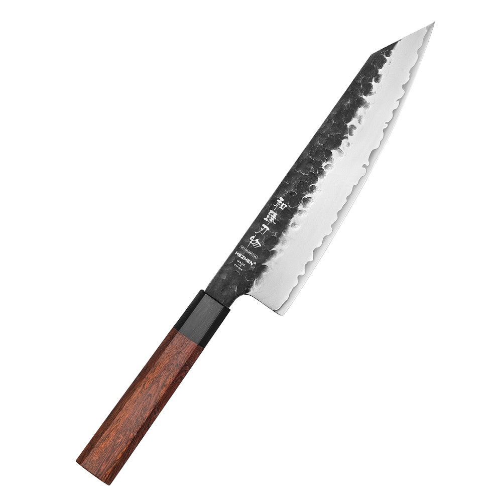 HEZHEN 8.5 Inch Japanese Bunka Knife 3-Layer Composite Steel,Core Hardness 60±2HRC,Practical Kitchen Utensils
