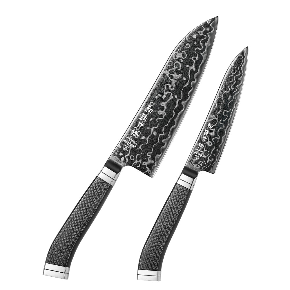 HEZHEN ZhiZhen Series 2PCS Knife Set,Professional Kitchen Knife Set,145-Layer M390 Damascus Steel