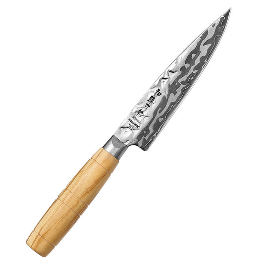HEZHEN Multi‑Purpose 5.1 Inches Utility Knife 9‑Layer Damascus  – Compact & Sharp, Gifts & Personal Use
