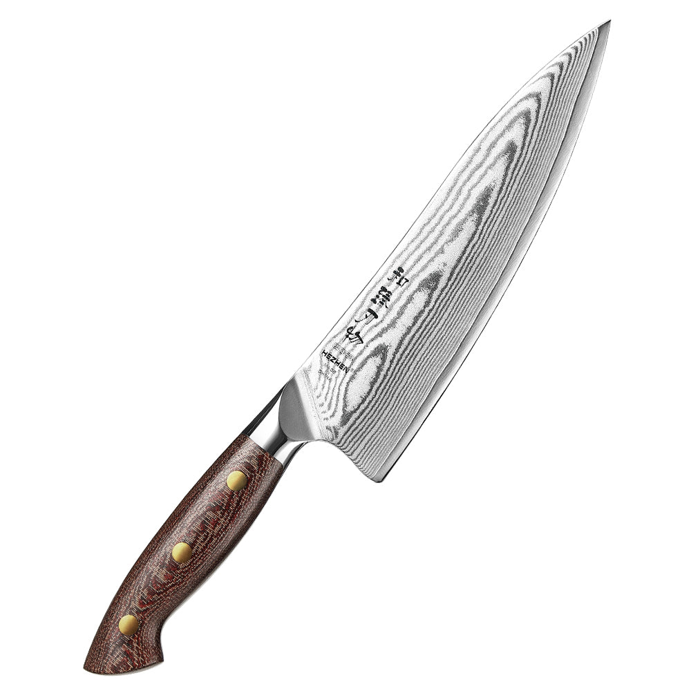 HEZHEN 8.2 Inches Damascus Chef Knife/Kitchen Knife/Cooking Knife