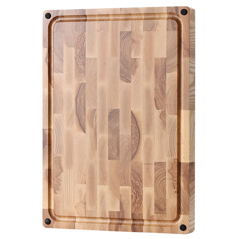 HEZHEN Ash Wood Cutting Board Handcrafted with Care Seamless Stitching Cut Vegetable&Fruit&Meat