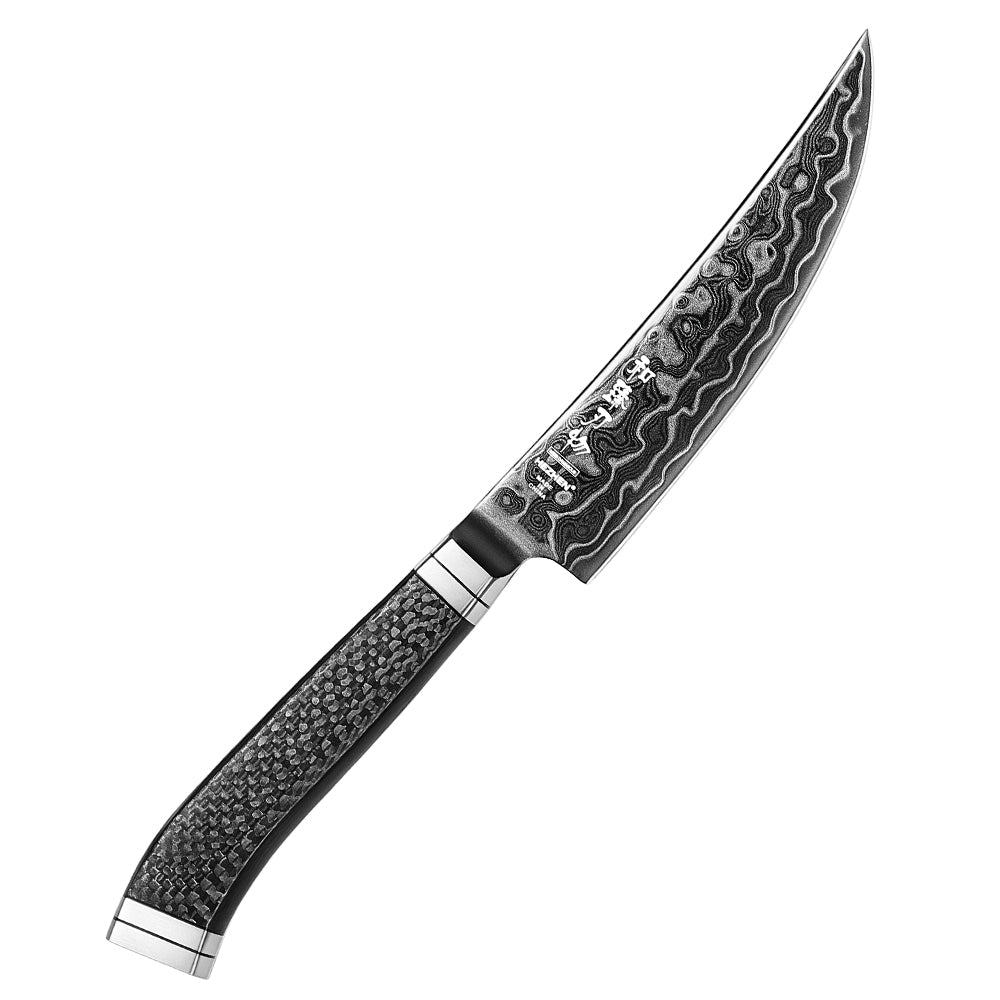 HEZHEN ZhiZhen Series 145-layer Pattern Steel 5.3"Steak Knife,Core Hardness 60±2HRC,Hand-forged Kitchen Knife