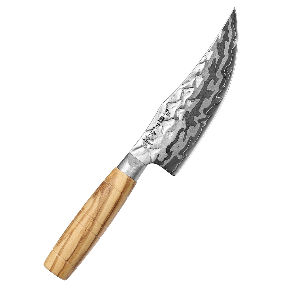 HEZHEN 5.9”Viking Knife Artisan 9-Layer Damascus, 12Cr18MoV Steel Core 60±2HRC Blade, Premium Gift Box