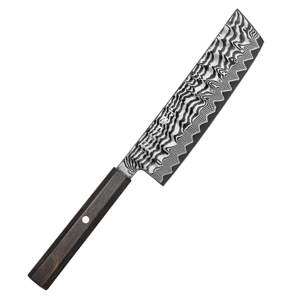 HEZHEN 7.1" Nakiri Knife – 67-Layer Damascus Steel with 10Cr15CoMoV Steel Core,  Daily Cooking Prep & Premium Gift