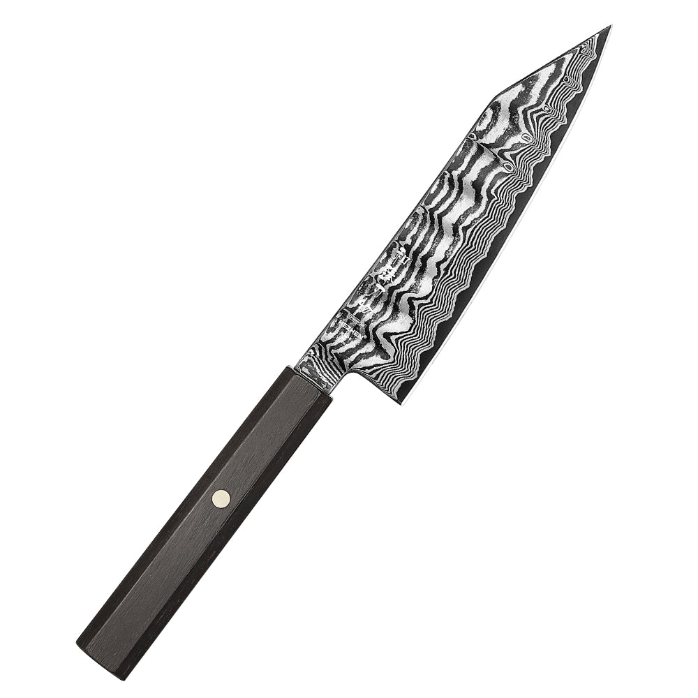HEZHEN 5.9" Bunka Knife – 67-Layer Damascus Steel Blade,  15° Edge Angle, Versatile Chef Knife for Meat, Vegetables & Fruits