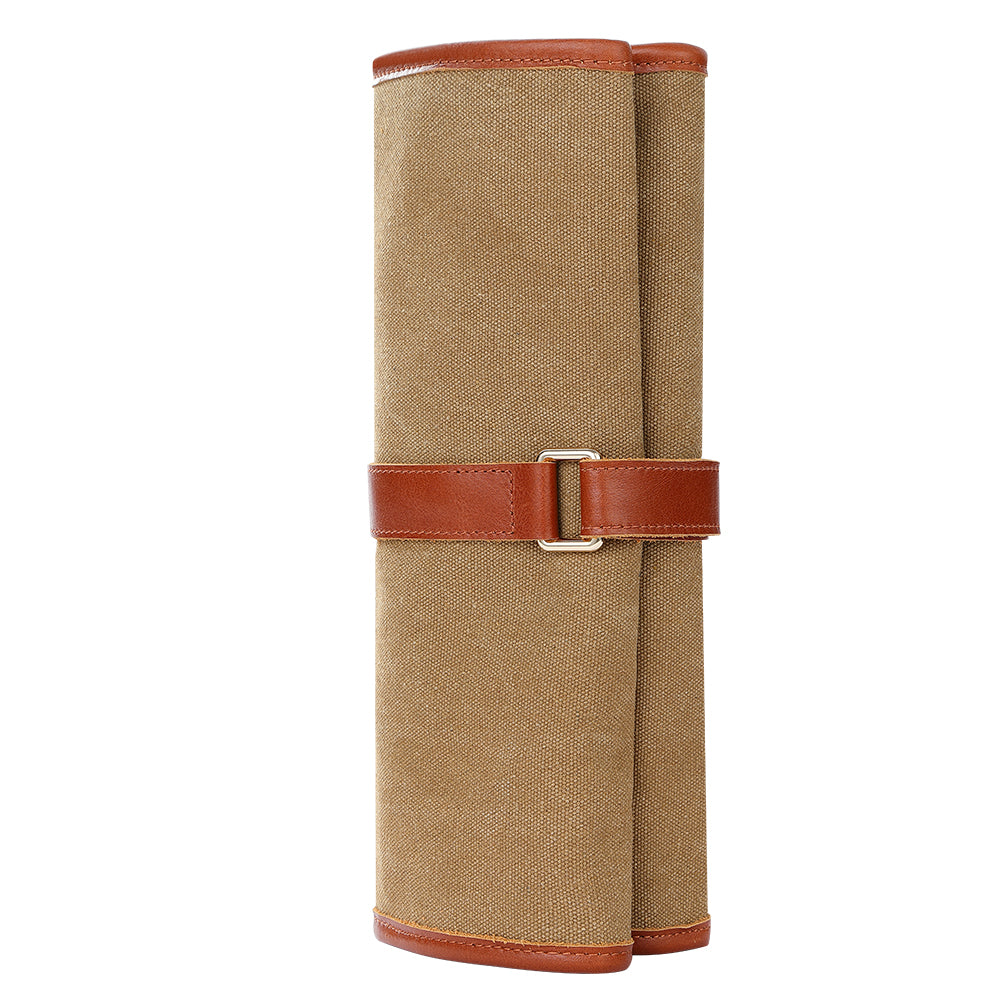 HEZHEN Professional Chef Knife Roll Bag,Microfiber Leather & Thickened Washed Canvas,Durable Kitchen Tool Storage Bag