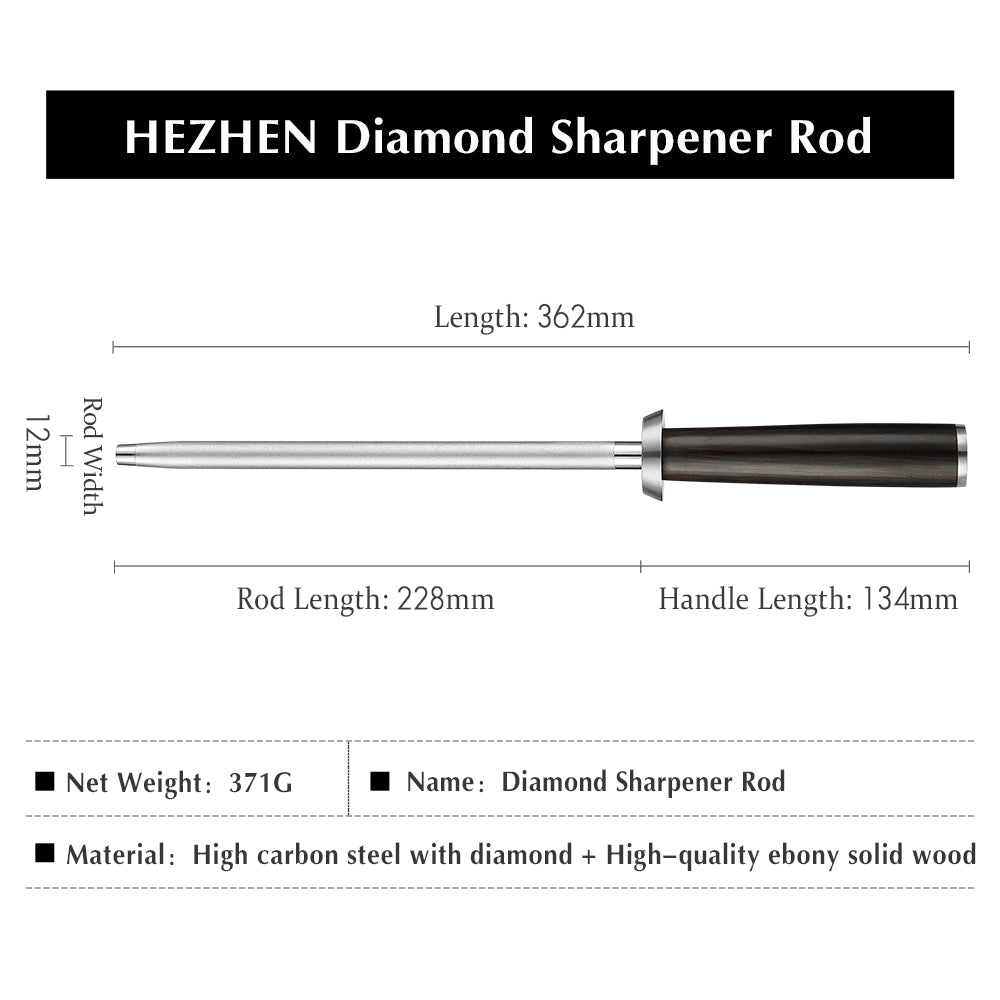 HEZHEN Classic Series Kitchen Knife Sharpener Rod