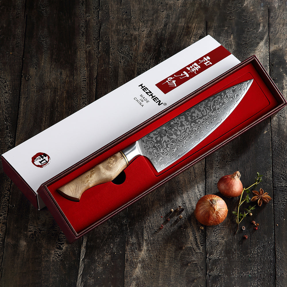 HEZHEN 8.3 Professional Chef Knife 67 Layers Damascus Steel Super Cook Knife Razor Sharp Japanese Core Blade Kitchen Knife